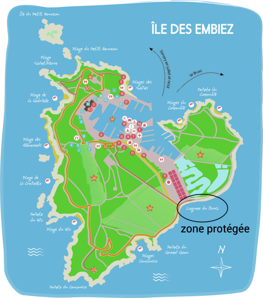 map of the island of embiez