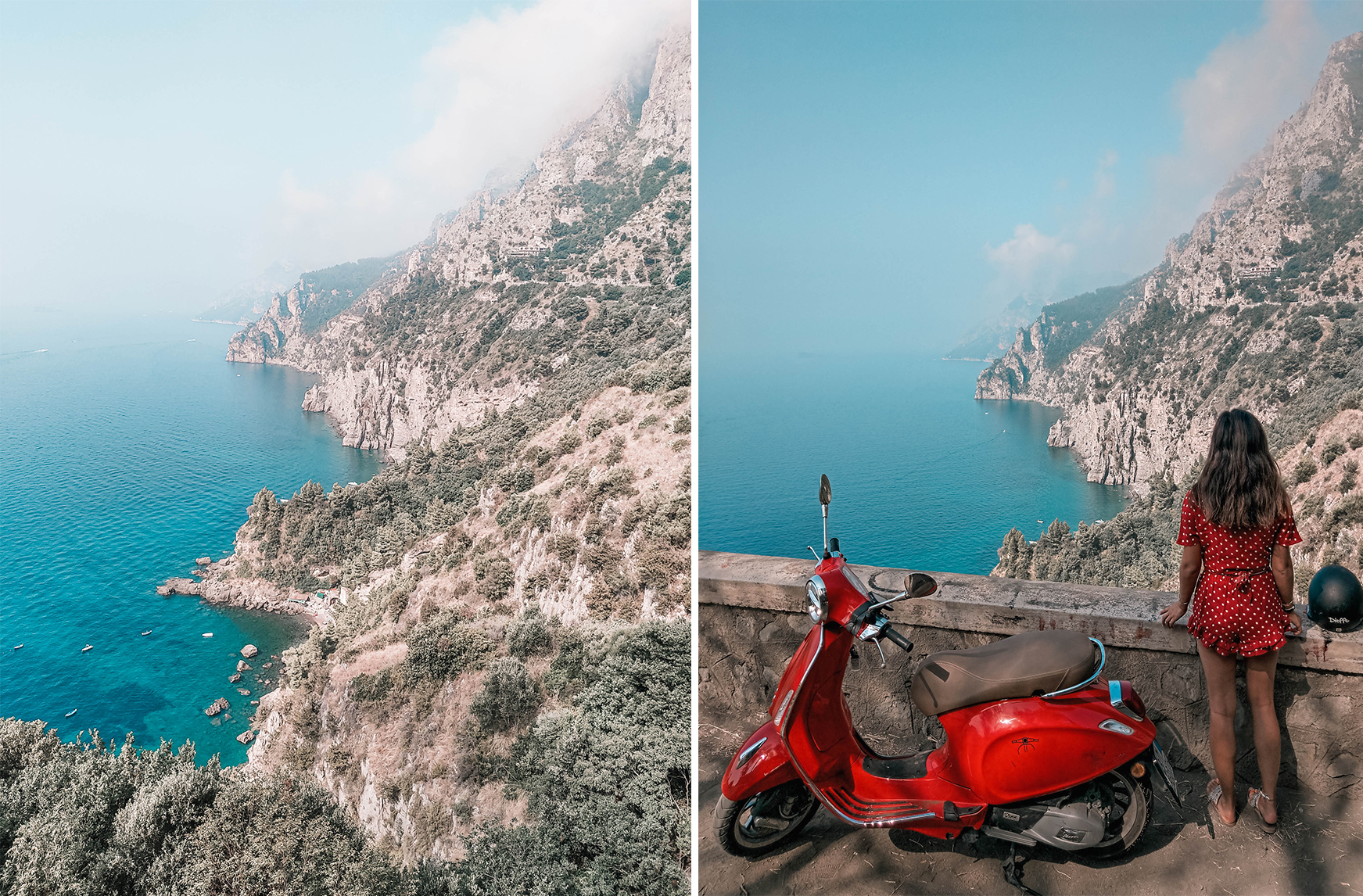 viaje por carretera en la costa de Amalfi