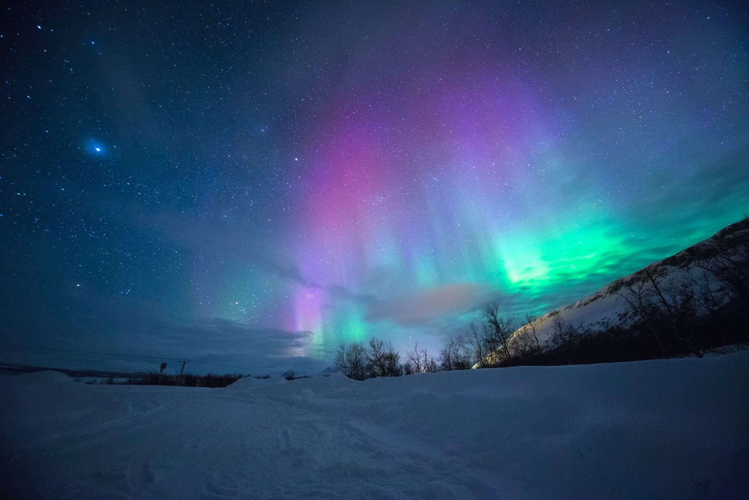 Auroras boreales en Laponia Finlandesa