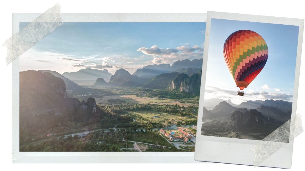 Laos montgolfière vang vieng