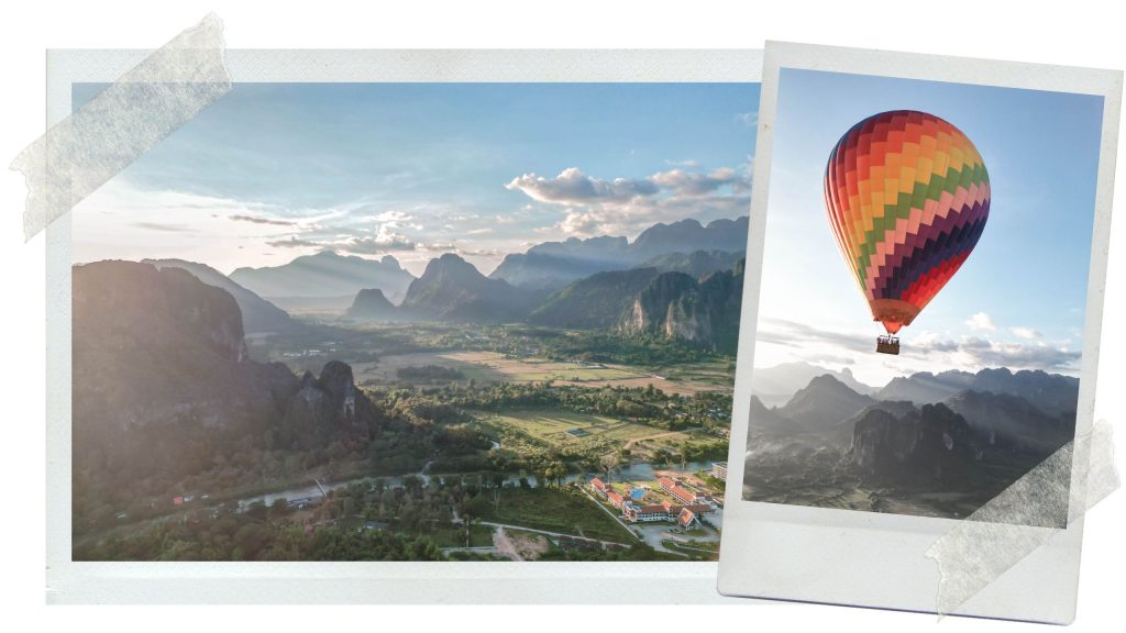 Laos globo aerostático vang vieng