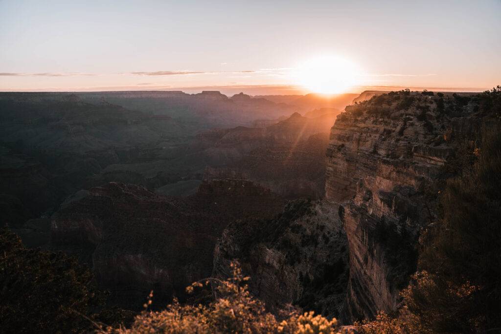 lever de soleil grand canyon