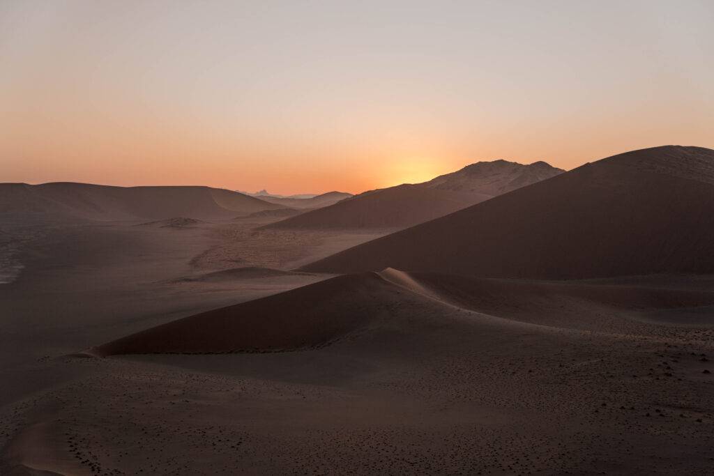 lever de soleil dunes namibie