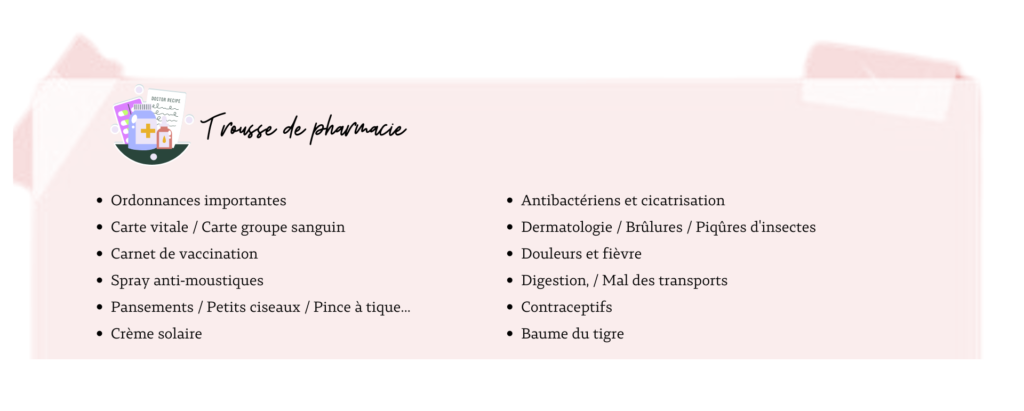 trousse de pharmacie